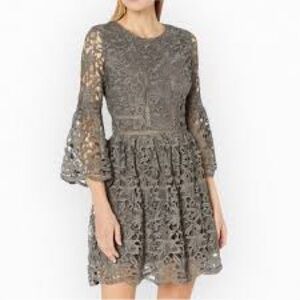 Elegant Lace Bell Sleeve Dress